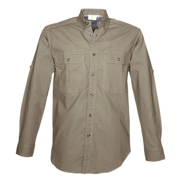 Adventure Safari Shirt for Men - L/Sleeve Tag Safari