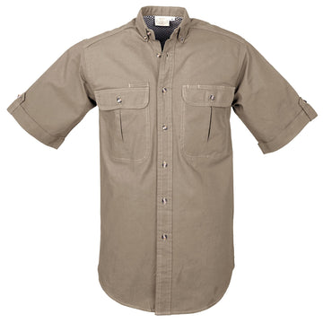 Adventure Safari Shirt for Men -S/Sleeve Tag Safari