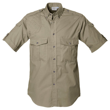 Shooter Shirt for Men - S/Sleeve Tag Safari
