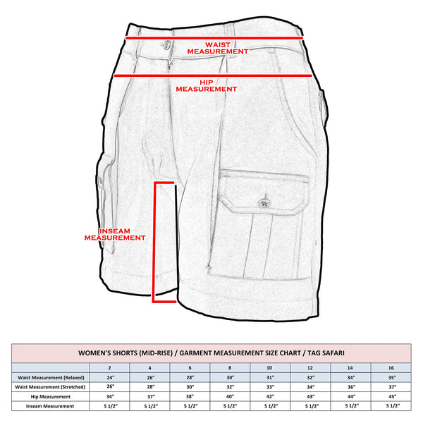 Professional Hunter Shorts for Women Tag Safari
